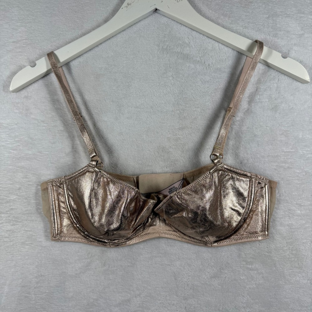 Victoria's Secret Dream Angels Metallic Gold Push-Up Underwire Bra 34C